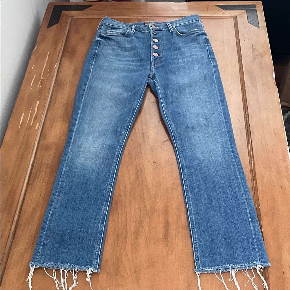 MOTHER The Pixie Dazzler Ankle Fray Jeans Size 27